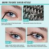 Lash Clusters Kit 320Pcs,DIY Individual Lashes Clusters Kit,Lash Bond And Seal,Lash Remover For Eyelashes Extensions,Lash Applicator Tool For False Eyelash Cluster Kit At Home(3040D,D-Mix9-16mm Kit)
