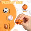Civaner 100 Pieces Mini Stress Balls Sports Foam Balls Bouncy Foam Balls Including Basketball, Soccer Ball, Baseball, Football for Sports Party Favors Mini Footballs Party Favors