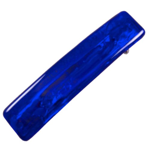 Stained Glass Barrette - Small 2.5" 65mm - Sapphire Blue Cobalt Ultramarine Navy Midnight Blue Transparent Slide Clip Hair Accessories