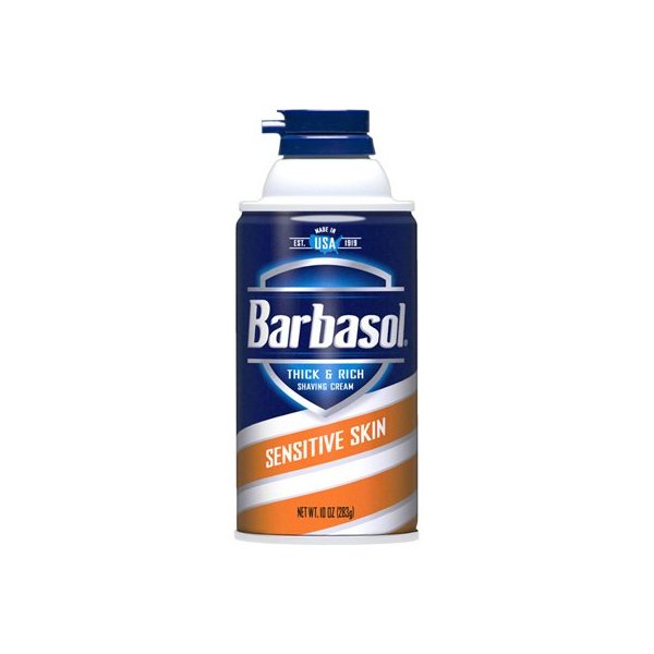 Barbasol Sensitive Skin Thick and Rich Shaving Cream, 10 Ounce Pack of 2