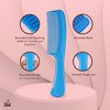 Allegro Combs 1003 Tangle Tamer Hair Comb Wide Tooth Shower Comb For Curly Hair Wet Or Dry Detangler Women’s Combs Made In The USA. 2 Piece. (Light Blue)