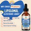 Prunucis 2000MG Liposomal Glutathione Liquid, 98% Absorption, Glutathione Liquid Supplement, Active Form L- Glutathione, Powerful Antioxidant Complex for Immune System, Aging Defense, Detox, 2 FL.OZ