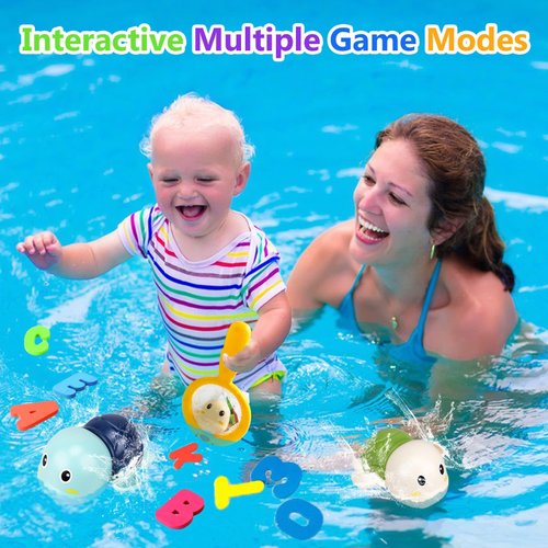 Bath Toys for Toddlers 1-3 - Mold Free Bath Toys Baby Pool Toys Toddler Age 1-2-4 Bath Toys for Infants 6-12 Months 1 2 3 4 Year Old Girl Boys Gifts Wind-Up Bathtub Toys for Baby Water Tub Toys