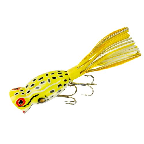 Arbogast Triple Threat Fishing Lure, Includes 1 Jitterbug Lure and 2 Hula Popper Lures, Freshwater Fishing Lures and Accessories., 2 Hula Popper, 1 Jitterbug