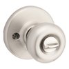 Kwikset Tylo Entry Door Knob with Lock and Key, Secure Keyed Handle Exterior, Front Entrance and Bedroom, Satin Nickel, Pick Resistant SmartKey Rekey Security and Microban
