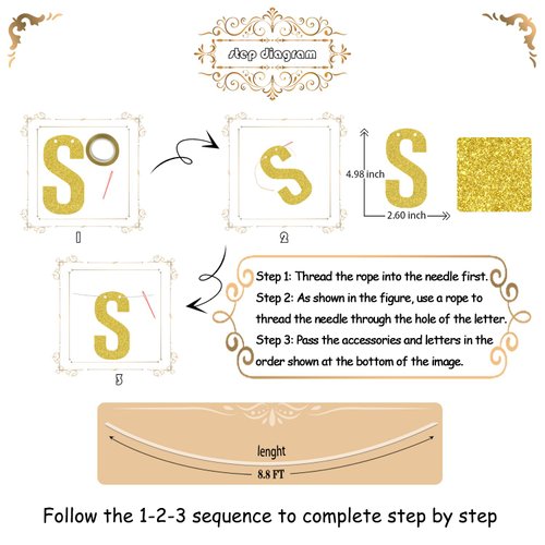 Three esta Banner,Mexican Fiesta 3rd Birthday Party Decorations, Child 3 Year Old Party Supplies Gold & Green