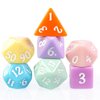 Poludie DND Dice Set -D&D Polyhedral Dice (7 Pcs) with Gift Leather Dice Bag for Dungeons and Dragons Role Playing Dice Games RPGs(7Pcs-Macaron)