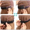 JIUSERLU 6 PCS Black Adjustable Elastic Band For Wigs，Adjustable Straps For Wigs And Making Wigs，Adjustable Wig Bands，Wig Adjustable Straps（1 * 12inch）