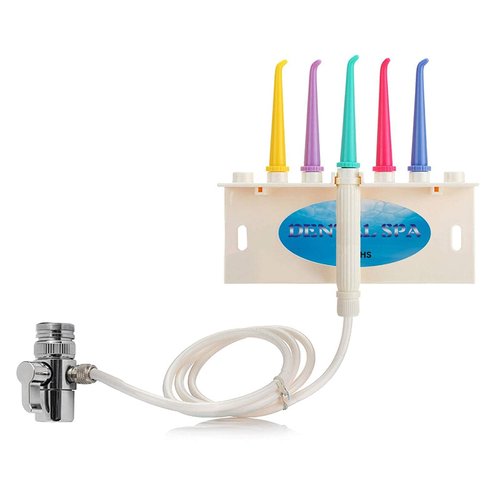 Water Flosser for Family Use 5 Color Jet Tips for Faucet & Shower, Oral Irrigator Non-Electric Safety Water Pressure, Dental Oral Care Tooth Cleaning