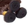Color #4 Bundles Dark Brown Water Wave Human Hair Bundles 16 18 20 Inch Brazilian Unprocessed Virgin Hair Brown Bundles Human Hair Color #4 Ocean Wave Bundles Hair Extensions