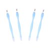 4 Pcs Cuticle Trimmer Pusher Remover, Rubber Tip Gentle on Nail Bed, Stainless Steel Cuticle Remover, Manicure Tool for Fingernails