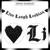 Sursurprise Lesbian Bachelorette Party Decorations, Live Laugh Lesbian Banner, Gothic Old English Emo Goth Queer Gay Pride LGBTQ+ Hen Party Decor Supplies