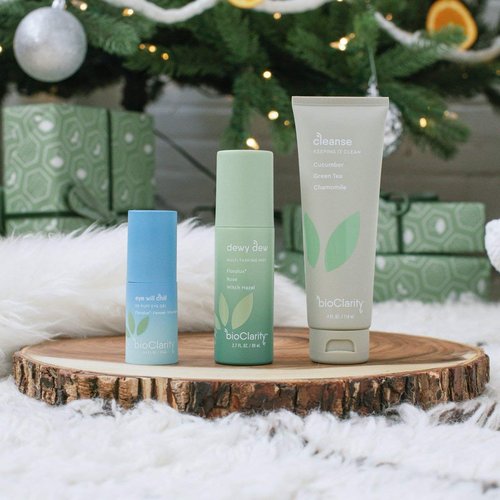 BioClarity Vegan Face Wash, Toner & Eye Gel Set (3 Piece) | Contains Cleanse, Dewy Dew & Eye Will Chill | Wake Up Refreshed | Effective & Gentle Plant-Based Formulas For All Skin Types
