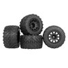 RC Station 12mm Hex RC Wheels and Tires 2.8 RC Tires 1/10 Scale RC Truck Tires Wheels for Traxxas Rustler Stampede Hoss 2wd 4x4 vxl Tires Wheels Arrma Redcat RIAARIO AMORIL Tires Wheels Preglued 4PCS
