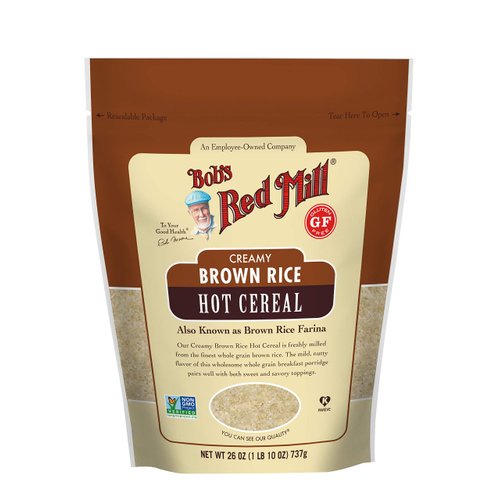 Bob's Red Mill Creamy Rice Farina Hot Cereal, Brown, 26 Ounce