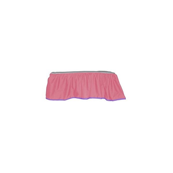 Baby Doll Bedding Solid Two Tone Crib Skirt/Dust Ruffle, Pink