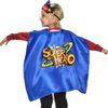 D.Q.Z Kids Superhero Cape and Mask for Girls Boys, Super Hero Dress Up Cape, Birthday Party Gifts for 3+ Years Old Children (Blue-Red)