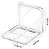 AKOAK 2 Pcs Empty Makeup Board, Lipstick Palette, Refillable Eyeshadow Storage Box, 4 Grids Eyeshadow Lipstick Tray, Plastic Clear Makeup Tray, DIY Makeup Foundation Blush Eyebrow Powder Container