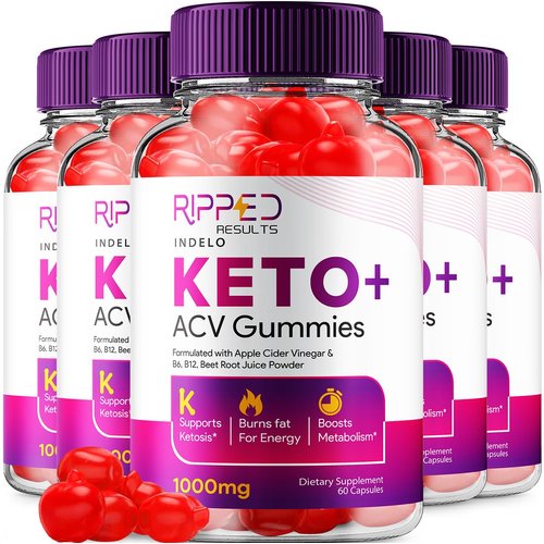 Indelo Ripped Results Keto ACV Gummies Supplement – RippedResults + ACV Gummies Apple Cider Vinegar 1000MG, Results Ripped Keto Gummies Reviews, Vitamin B12 (5 Pack - 300 Gummies)