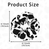6 Pack Cow Print Hair Band for Women, Non-Slip Elastic Hair Tie Ropes for Ponytail Holder Cows Hair Scrunchies Accessories for Curly Straight Thick Thin Fine Hair