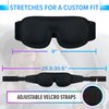 DefenderShield EMF Radiation Protection Sleep Eye Mask - Blackout Molded Design Blocks Out Light & EMF Emissions - Sleep Yoga Travel