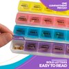 Monthly Pill Organizer - 28 Day Monthly Pill Planner to Separate Pills & Vitamins Week to Week, Travel Medication Reminder Daily Monday to Sunday Compartments