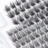 Lash Clusters,144pcs D Curl Individual Lashes Mix Style Lash Extension, Eyeberly Cluster Lashes Natural Look Eyelash Extensions 10/12/14/16mm Mix Length 2 In 1 DIY Wispy Lashes at Home (Dream&Crown)
