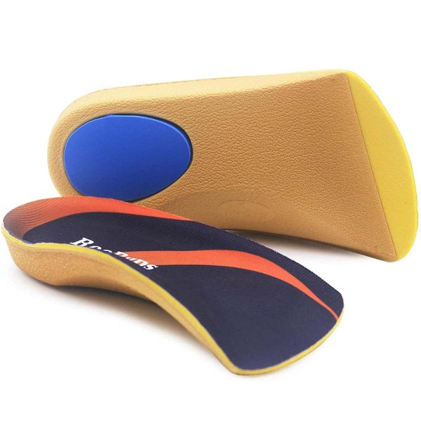 Arch Support Shoe Insert, RooRuns 3/4 Plantar Fasciitis Inserts High Arch Support Insoles with Metatarsal Pads, Orthotic Inserts for Flat Feet, Overpronation (M | Men's 6.5-8.5, Women's 7.5-9.5)