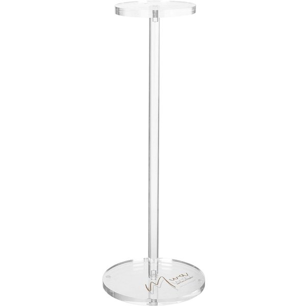 MWA 16 Inches Fancy Acrylic Wig Stand, Stylish And Practical White Wig Holder At Home, Non-slip Leg Wig Head Stand With Mannequin Head, Perfect For Storage And Display