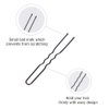 80 Pack White Rhinestone Hair Pins and U Shape Hairpins, findTop Wedding Hair Clips Professional Hairdressing Grip with Storage Bottle (40 Crystal Pins & 40 U Shape Pins)