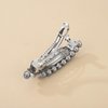 Xerling Pearl French Barrettes Hair Clip Automatic Hair Accessories Hair Spring Clips Rhinestone Hair Piece for Women (Gray)