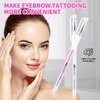 PMUBEAUTY 2 Pack Beauty Marker Eyebrow Mapping Pen microblading Marker Pen Skin Marker Pen Eyebrow Permanent Makeup Position Mapping Mark Tools for Eyebrow Lip Liners Skin (White + Pink)
