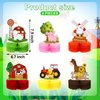 6 Pcs Farm Animals Party Decorations Honeycomb Centerpieces Farm Themed Cake Balls Table Toppers Barn Party Supplies Birthday Party Supplies for Farm Animals 3D Table Decoration Baby Shower