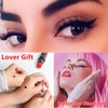 Go Ho 2 PCS Waterproof Liquid Eyeliner Stamps,Black&Red Eyeliner Heart Stamp Eyeliner for Harley Costume Makeup,Double-side Long-lasting Winged Eyeliner Stamp,Smudge-Proof Eye Liner