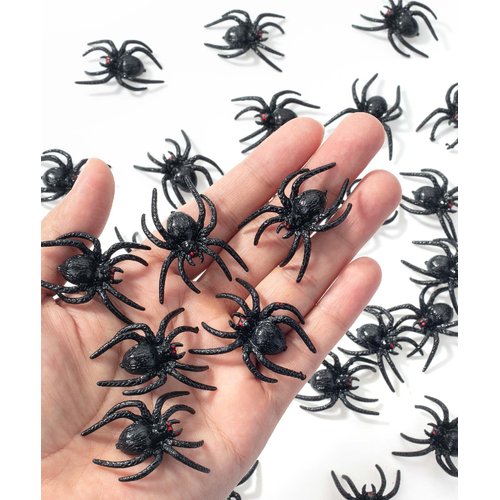 Mr. Pen- Halloween Plastic Spiders, Black, 30 pcs, Small Plastic Spiders Halloween Spiders Small, Fake Spiders Halloween Decorations Spiders, Fake Spider Prank Toy, Spider Decorations, Spider Decor