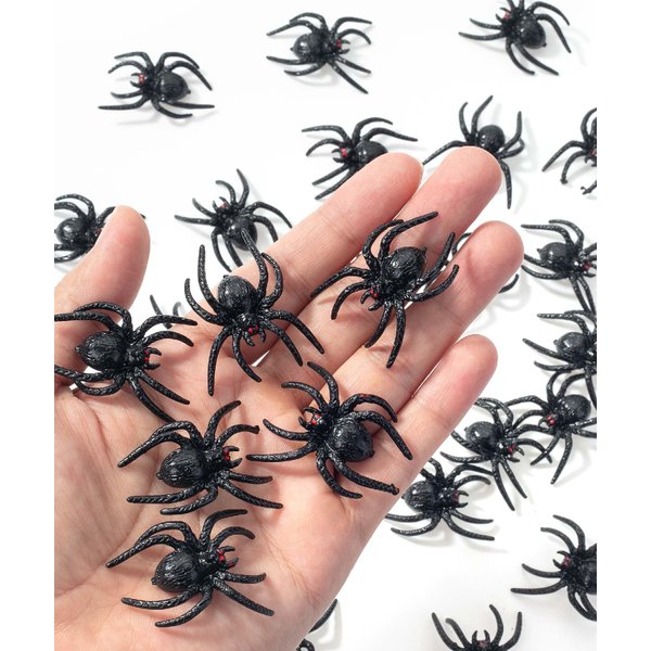Mr. Pen- Halloween Plastic Spiders, Black, 30 pcs, Small Plastic Spiders Halloween Spiders Small, Fake Spiders Halloween Decorations Spiders, Fake Spider Prank Toy, Spider Decorations, Spider Decor