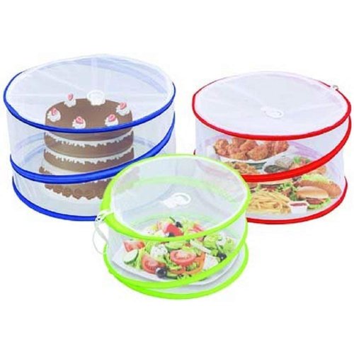 Outdoorwares Tent Pop Up Food Cover Set - Fine Mesh Screen, Bottomless & Collapsible Design With Handles | Keep Bugs, Insects & Flies Away | For Picnics, Outdoor Fiestas, BBQ, & More