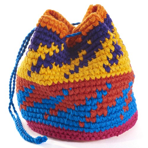 BUENA ONDA Yippi Yappa Kit - Crocheted Mini Bag Toss Game for Kids and Adults, Best Hacky Sack Set, Color Coded Balls with Basket, Indoor/Outdoor Play