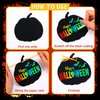 JULMELON Halloween Craft Kits, 48PCS Rainbow Magic Scratch Art Halloween Hanging Ornaments Halloween Crafts Scratch Paper Halloween Party Favors Games