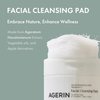 AGERIN Facial Cleansing Pads - Daily Oil & Makeup Remover Cotton Pads, Gentle Cleansing, Hydrating, Dirt & Impurities Removal Without Tugging - Vegan, Non-Irritating, 50pads