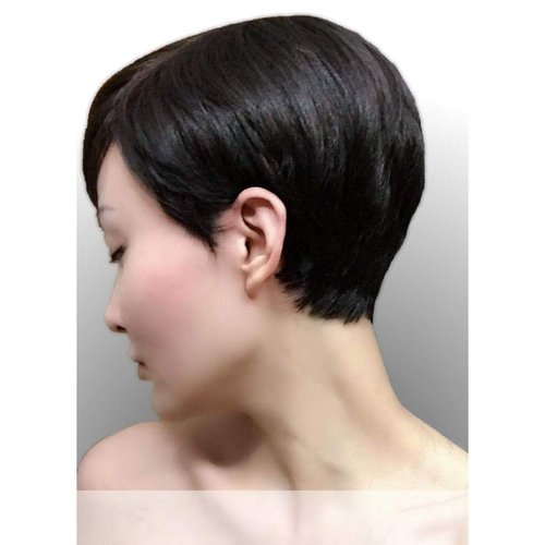 Human Hair Wig H. Volta By Motown Tress Color 1B(Off Black)