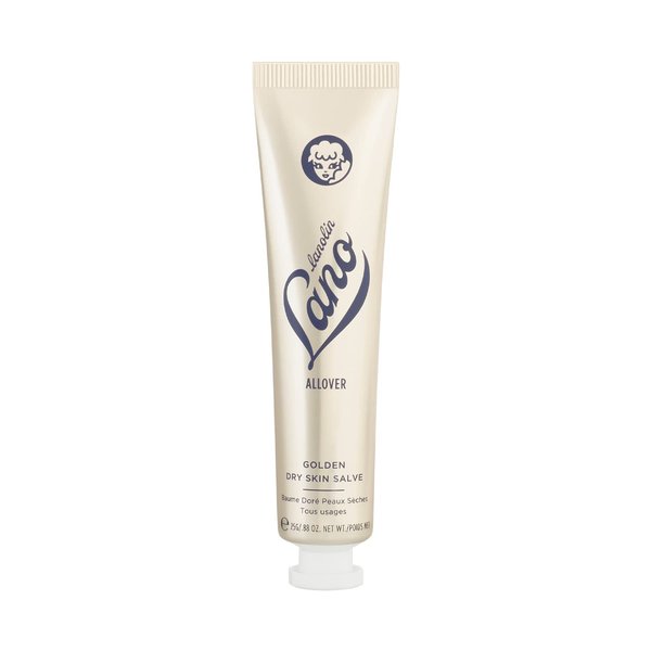 Lanolips Golden Dry Skin Salve - Lanolin Oil Healing Ointment with Vitamin E & Manuka Honey - Body Moisturizer for Dry Skin - Relief for Dry Hands & Cracked Lips - Dermatologist Tested (25g)