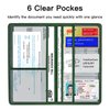 Valardoh Premium Car Registration and Insurance Card Holder, Car Document Holder for Cards, Driver License & other Essential Documents (Dark Green)