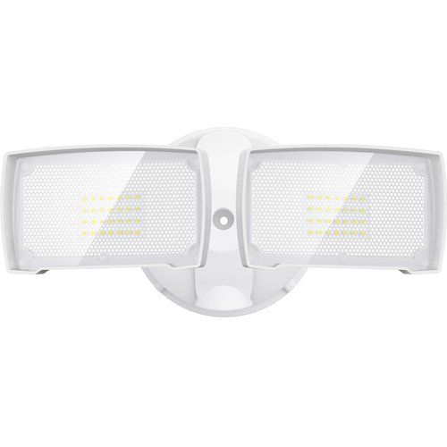 LEPOWER 3000LM LED Flood Light Outdoor, Switch Controlled LED Security Light, 28W Exterior Lights with 2 Adjustable Heads, 5500K, IP65 Waterproof for Garage, Yard, Patio White