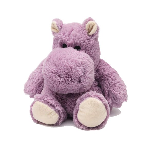 Warmies Microwavable & Weighted Stuffed Animals, Hippo - Heated Stuffed Animal Plushie for Warmth & Comfort - Cute Soft Plush Toys for Adults & Children (Boys, Girls, Babies & Toddlers)