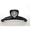 Generic Black filigree or celtic knot design hair claw clip for fine, thin hair (Pattern: Plain), 1 Count (Pack of 1)