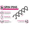 30pcs Spiral Bobby Hair Pins, Non-Scratch Round Tips Twist Screw Hair Pins Middle (Black)