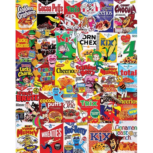 White Mountain Puzzles Cereal Boxes - 1000 Piece Jigsaw Puzzle