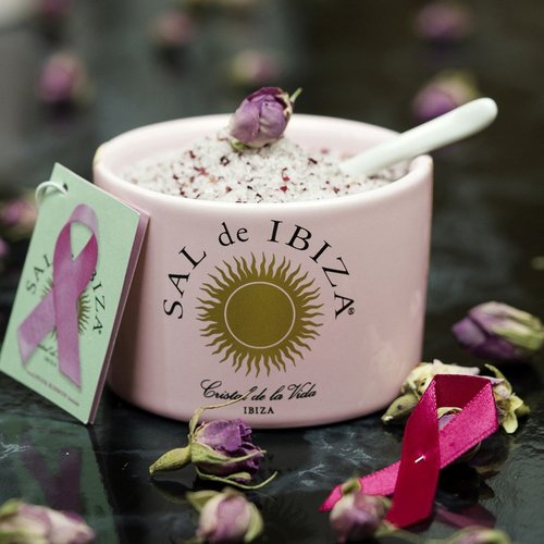 Sal de Ibiza Fleur de Sel e Rose - Sea Salt With Rose Petals - 4.4oz.