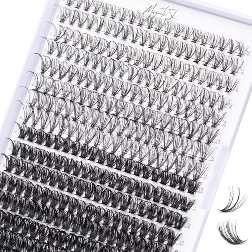 Lash Clusters 320pcs Individual Lashes 20D&amp;50D DIY Lash Extensions D Curl Lash Clusters False Eye...